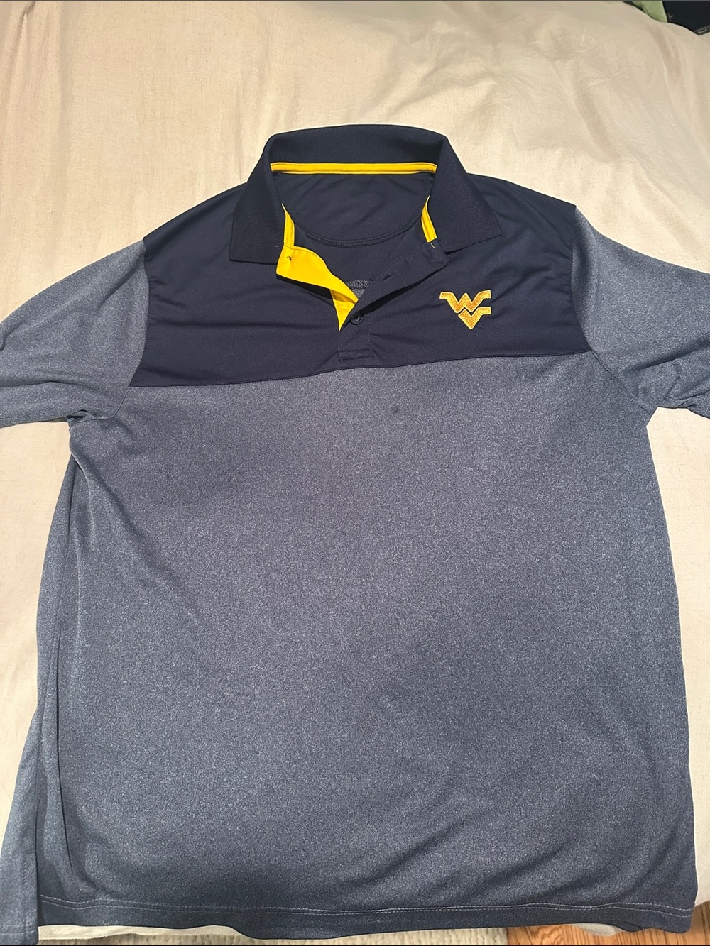 Mountaineers Men's Navy and Gold Polo Shirt